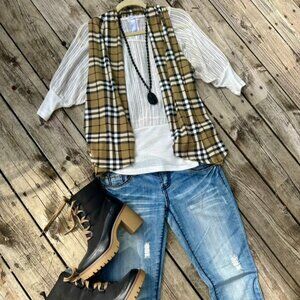 Charlotte Russe Plaid Vest